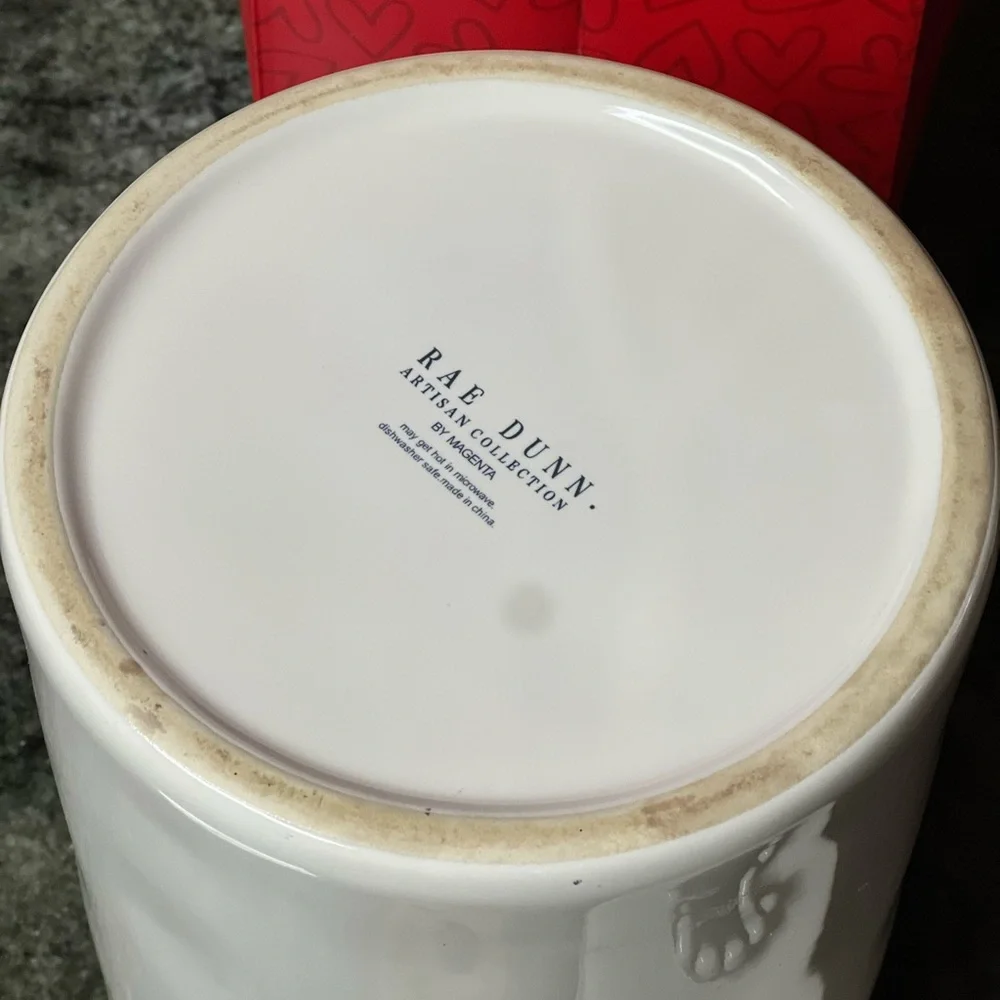 Rae Dunn White 'Good Dog' Treat Jar with Crown Lid